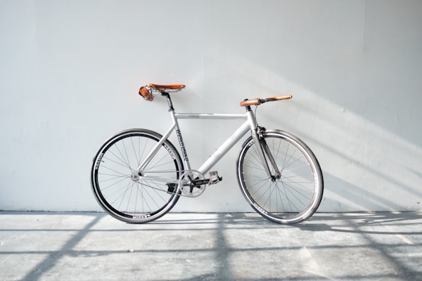 Electric bike parked in a city environment