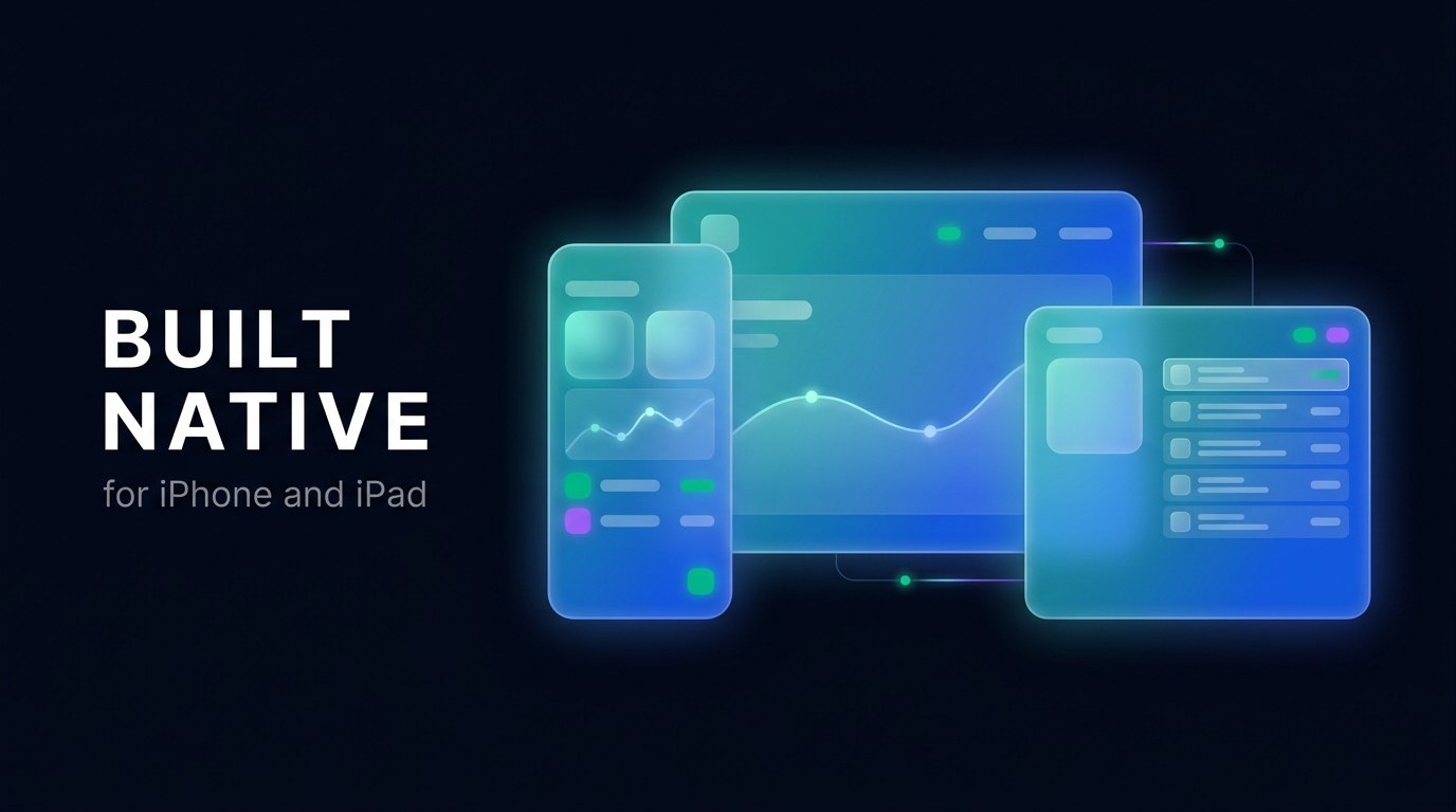 Abstract app interfaces on iPhone and iPad