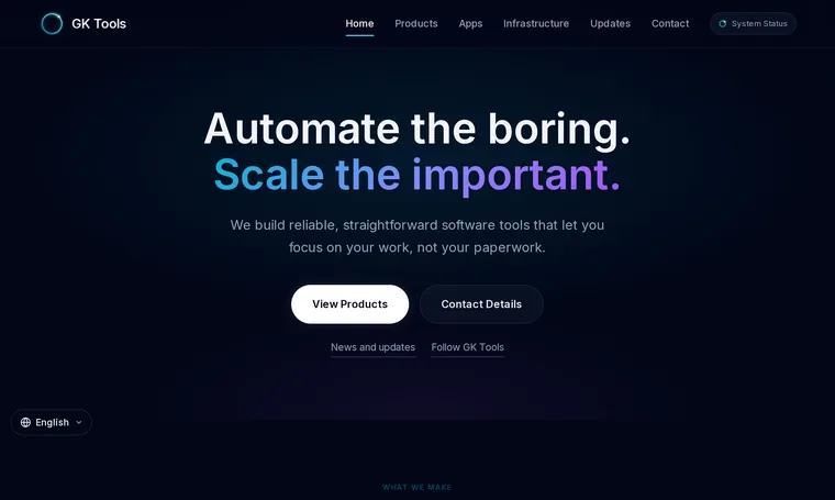 GK Tools, gk.tools: the home page