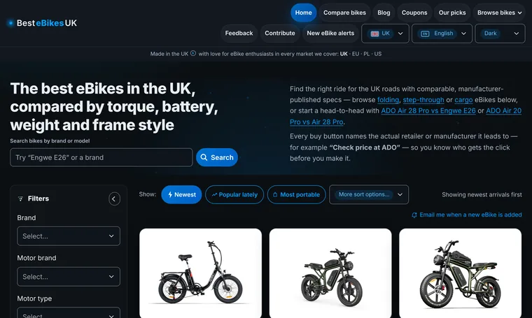 Best eBikes UK, bestebikes.uk: the home page